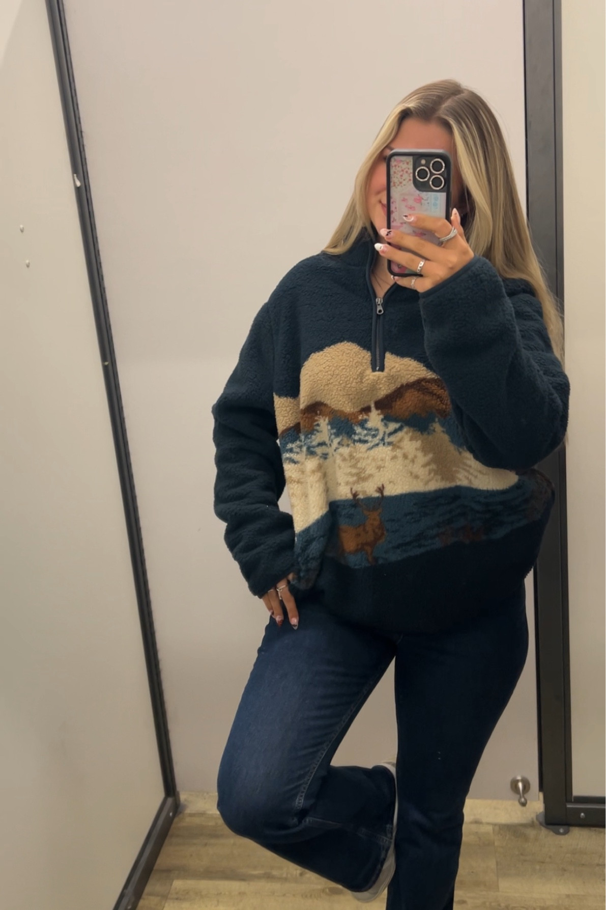 THE VIRAL OLD NAVY MENS FLEECES from last year are back and with new designs AND ON SALE  !!! wearing a size medium in this navy deer one 🎄✨🦌 

#LTKStyleTip #LTKSeasonal #LTKSaleAlert