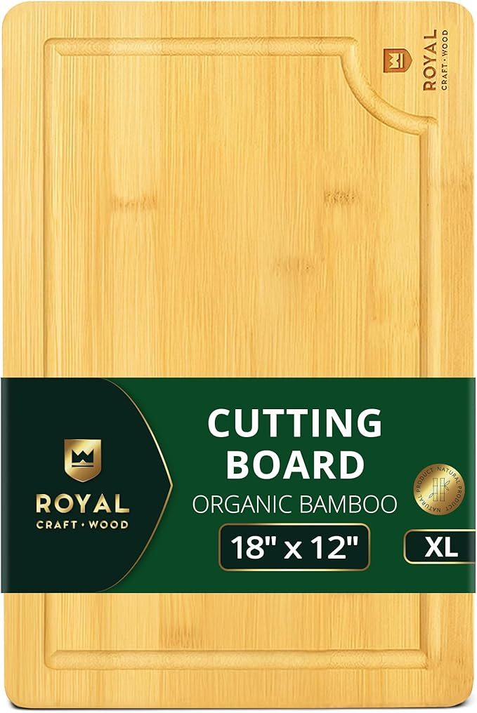 ROYAL CRAFT WOOD Wooden Cutting Boards for Kitchen Meal Prep & Serving - Bamboo Wood Serving Boar... | Amazon (US)