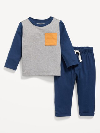 Long-Sleeve Pocket T-Shirt and Pants Set for Baby | Old Navy (US)