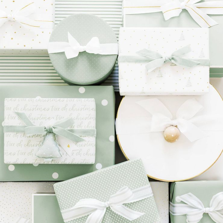 30 sq ft Polka Dots Gift Wrap Mint - Sugar Paper™ + Target | Target