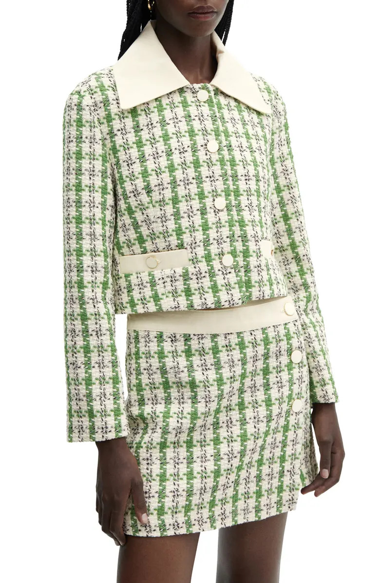 MANGO Crop Tweed Jacket | Nordstrom | Nordstrom