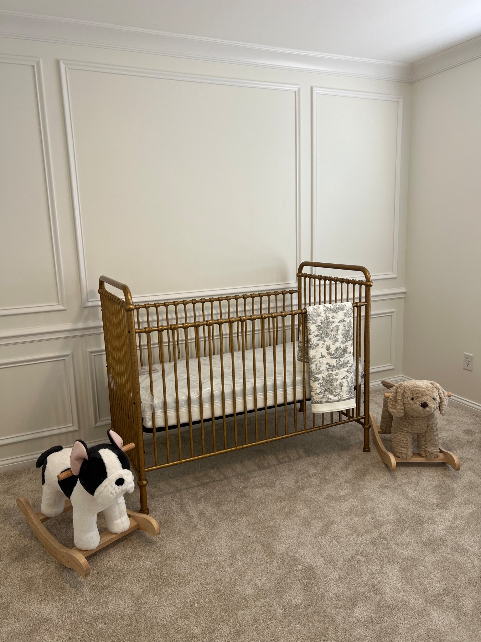The nursery is just getting started! These items are tagged below. 

Namesake crib in bronze/gold. Newton waterproof mattress is standard size. 

Pottery barn - gold crib - neutral nursery - laberdoodle rocker - nursery ideas - crib - baby - bump - mom to be - mama to be - kids toys - baby toys - baby room inspo - newton baby mattress 

#LTKSeasonal #LTKBaby #LTKBump