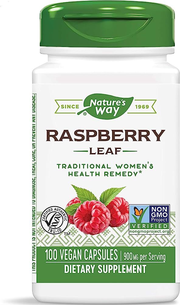 Nature's Way Red Raspberry Leaves, 900 mg per serving, 100 Capsules | Amazon (US)