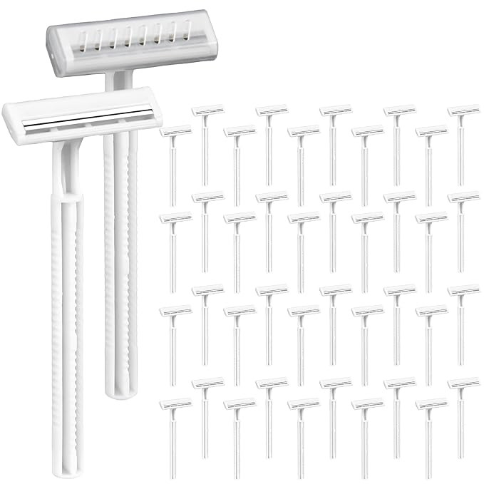 (300 Pcs) Bulk Razors Disposable With Clear Safety Cap,Disposable Razors Bulk For Men&Women,Stain... | Amazon (US)
