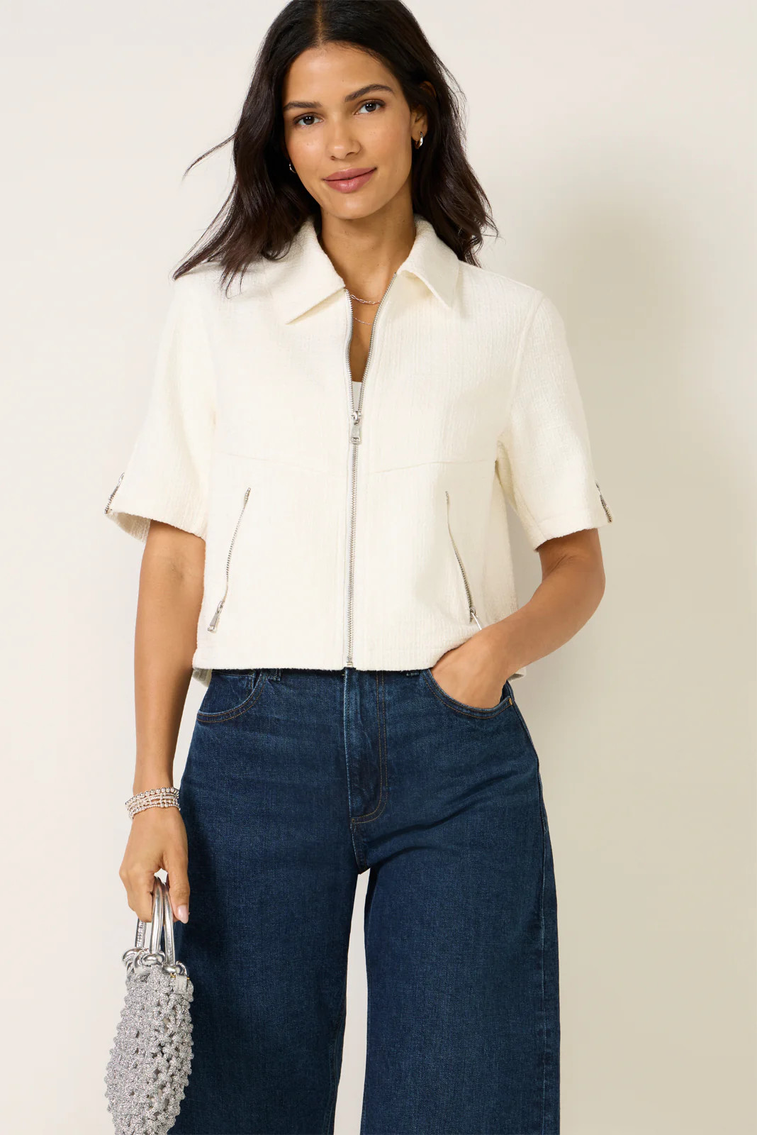 Billie Tweed Moto Jacket | Evereve