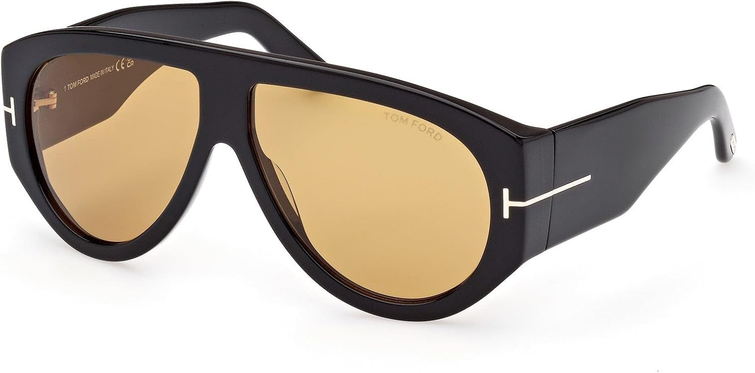 Tom Ford BRONSON FT 1044 Shiny Black/Brown 60/12/140 men Sunglasses | Amazon (US)