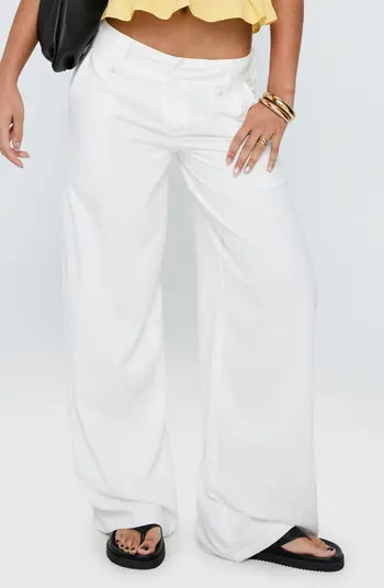 Pedra Linen Blend Wide Leg Pants | Nordstrom
