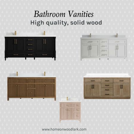 These vanities are high quality, made with solid wood and available online.  

Wayfair double vanities.  Solid wood vanities.  



#LTKhome