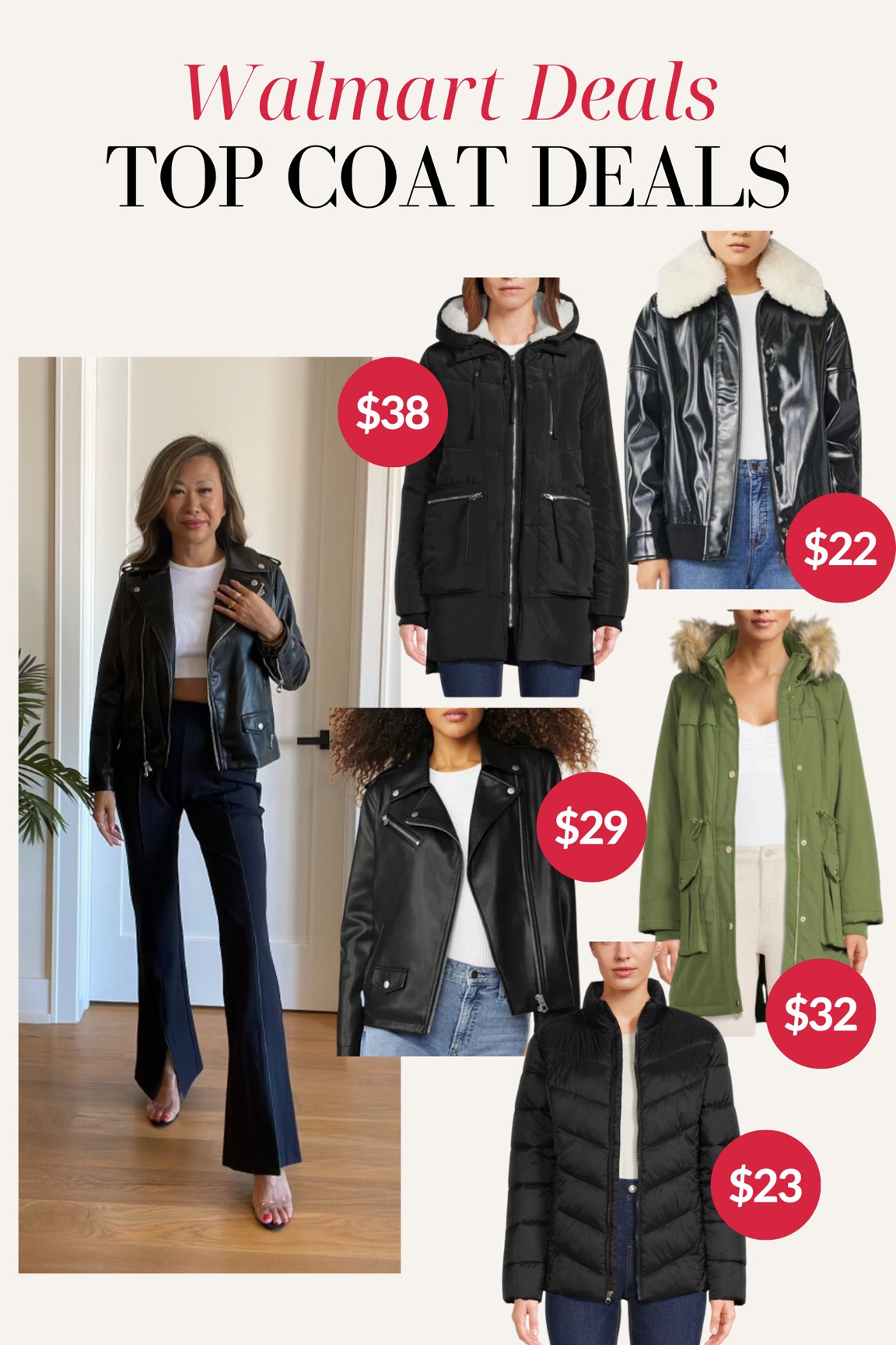 Walmart style deals!! Winter coats, gifts for her, faux leather jacket, winter style 

#IYWYK #walmartpartner #walmartfinds @walmart

#LTKsalealert #LTKGiftGuide #LTKHoliday