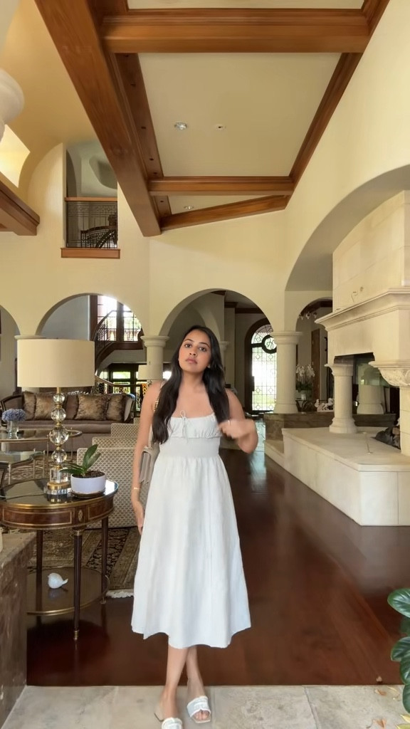 Resort wear. Vacation dress. Vacation outfit. Resort dress. Aritzia Wilfred Genoa Linen Dress Smocked linen midi dress in XS with adjustable straps on sale  Summer dress. Spring dress. Summer outfit. Cruise outfit. Tropical vacation outfit. Spring outfit. Sam Edelman Waylon slide in Modern Ivory. 

#LTKStyleTip #LTKTravel #LTKSaleAlert