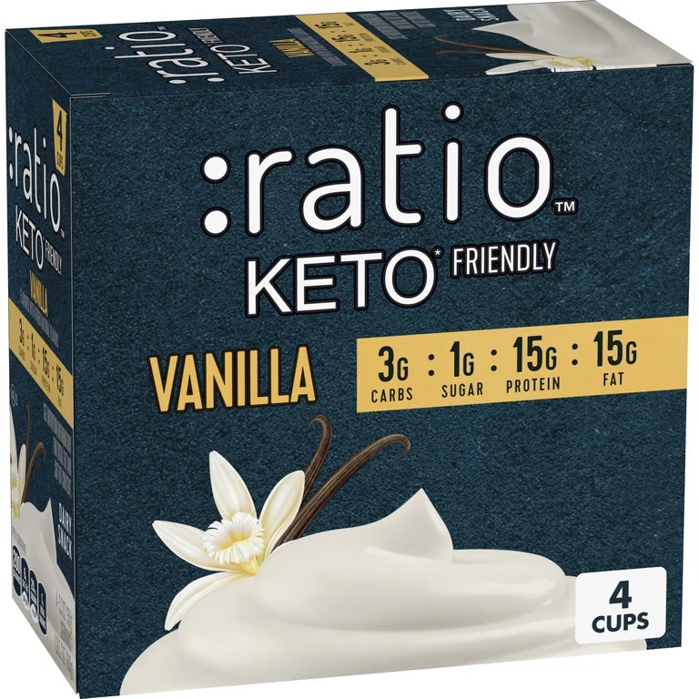 Ratio Yogurt Cultured Dairy Snack, Vanilla, 1g Sugar, 1 LB 5.2 OZ (4 Cups) | Walmart (US)