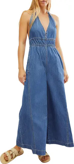 Sunrays Denim Halter Jumpsuit | Nordstrom