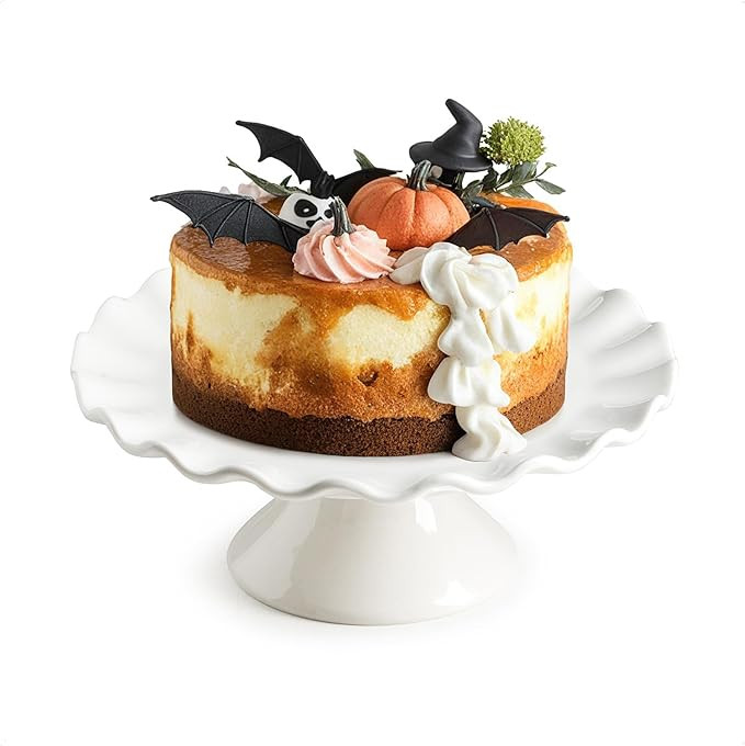 Porcelain Cake Stand for Cupcakes, Donuts, 8 Inch Small Cake Stand for Dessert Table, Vintage Cup... | Amazon (US)
