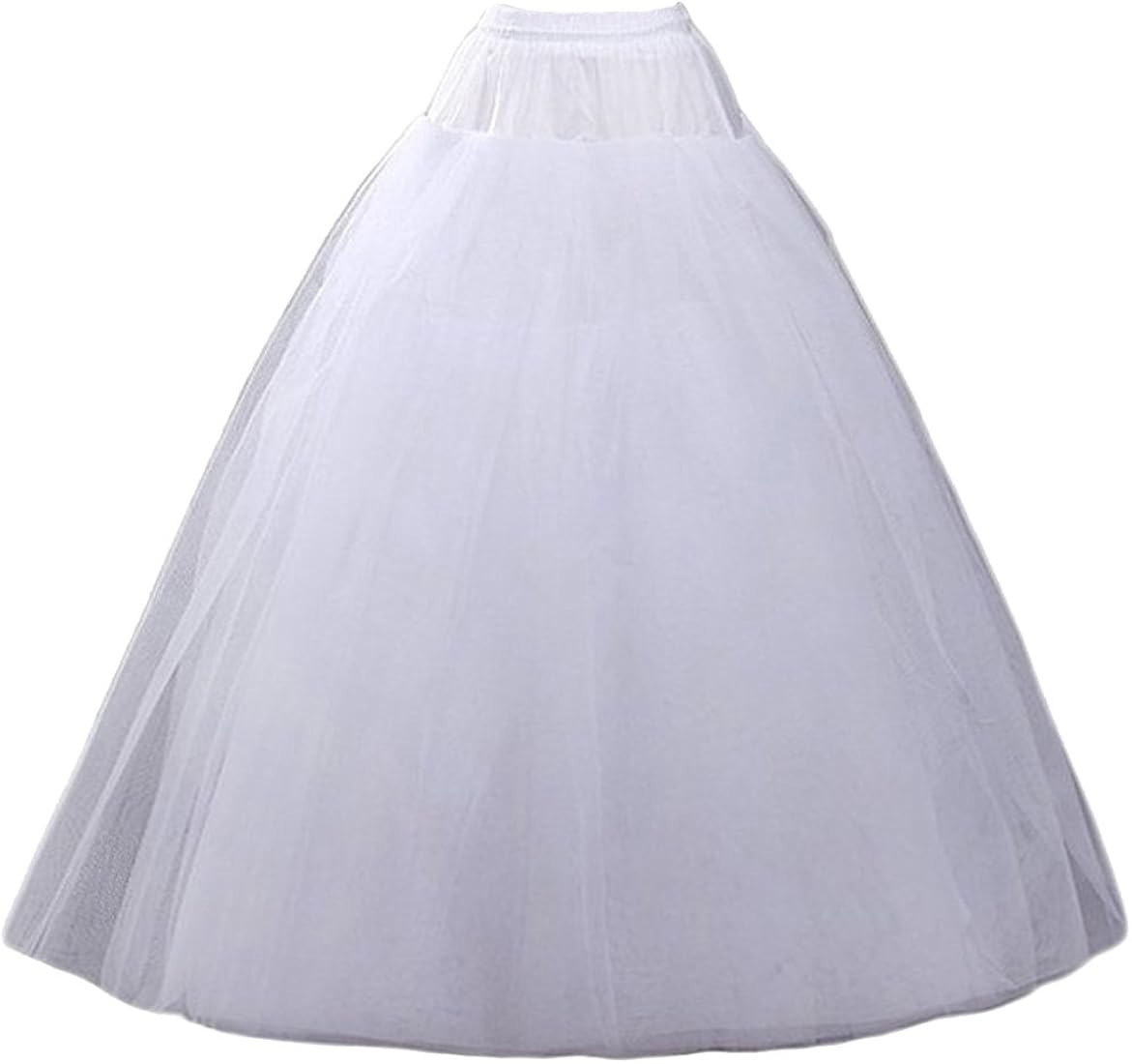 CEZOM A-line Hoopless Petticoat Crinoline Underskirt Slips Wedding Accessories MPT-022 White at A... | Amazon (US)