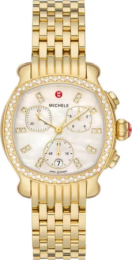 Lilou Diamond Chronograph Bracelet Watch, 34mm | Nordstrom