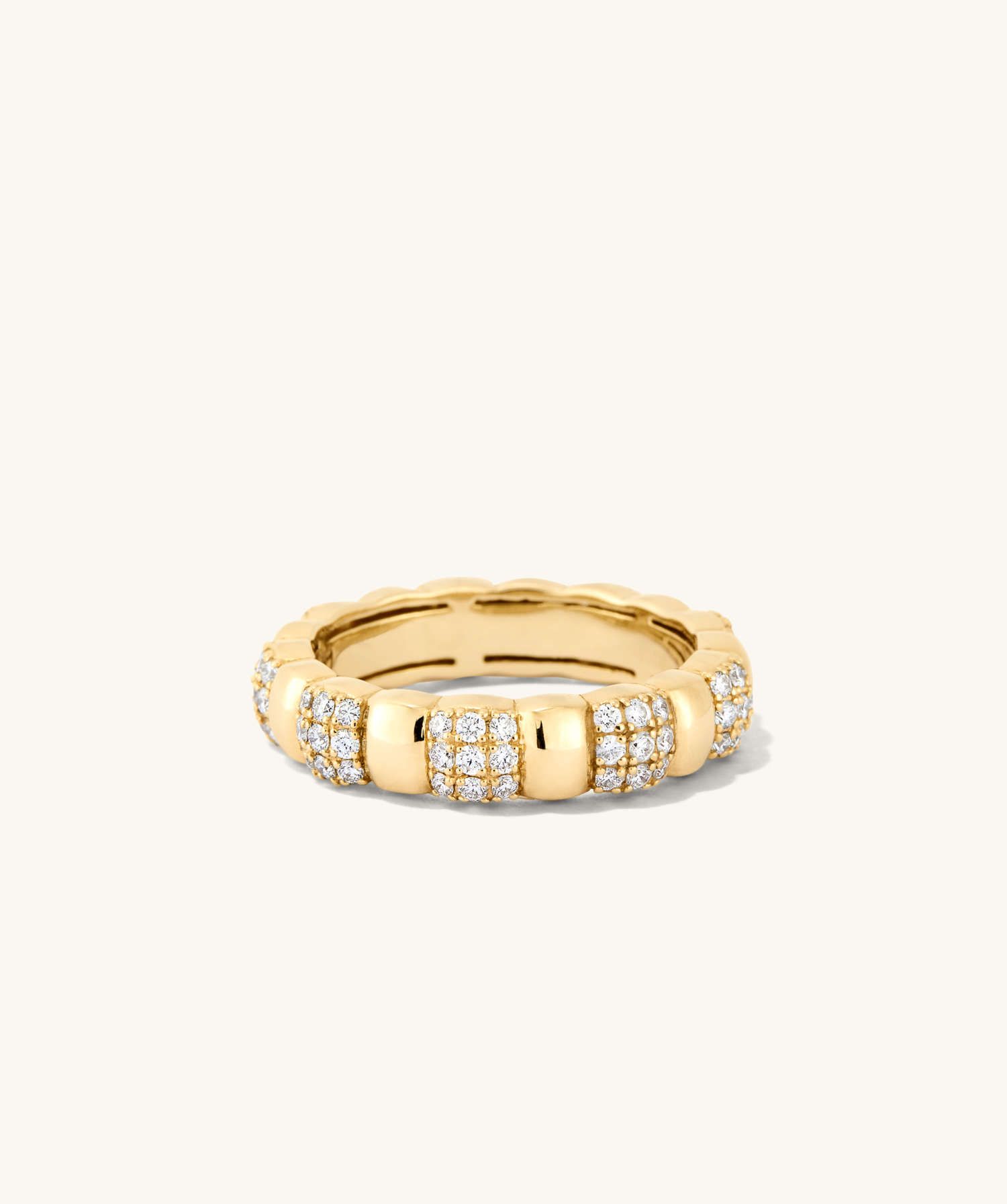 Pavé Diamond Soft Charlotte Ring | Mejuri Fine Crew