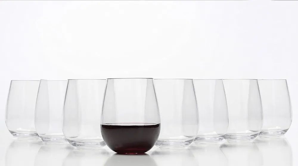 Stemless Wine Glasses - Unbreakable Shatterproof BPA Free Plastic Tritan (Set of 8) 16oz - Dishwa... | Amazon (US)