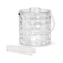 Cubed Double Wall Ice Bucket with Tongs | Sea Marie Designs