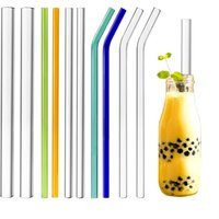 Youngever 10 Pack Reusable Glass Straws Assortment, 9 Inch Long & 3 Different Widths 14mm, 10mm, 8mm | Etsy (US)