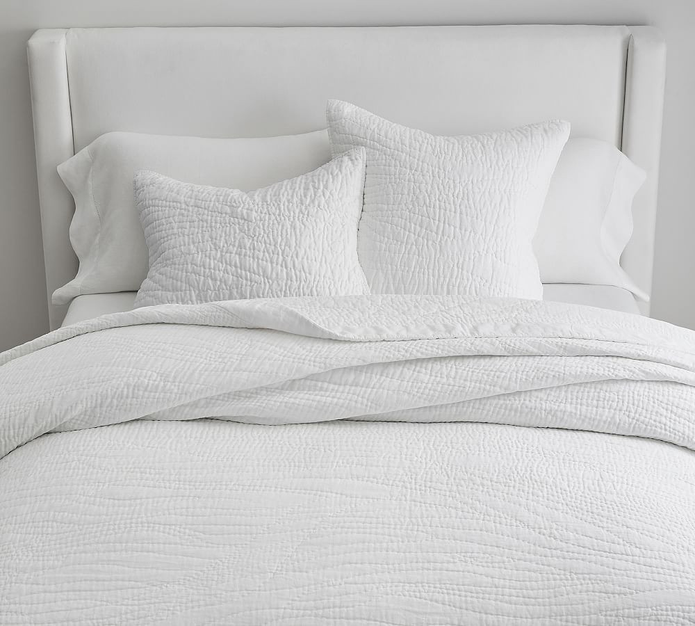 Belgian Flax Linen Handcrafted Quilt | Pottery Barn (US)