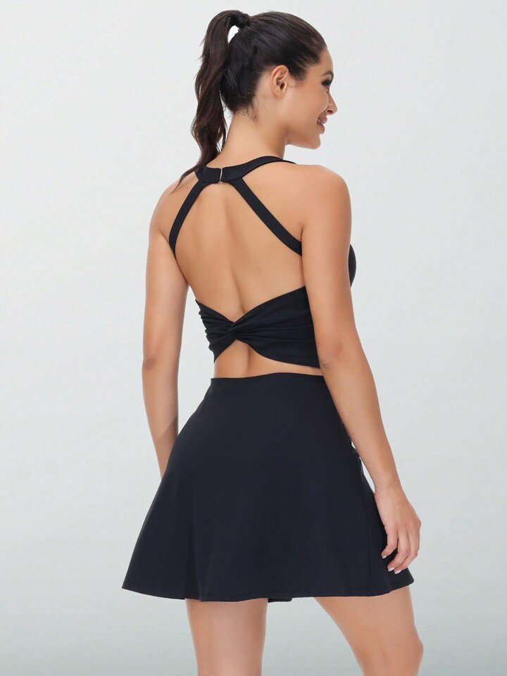 Blaosn Women's Athletic Golf Dress With Built-In Shorts And Pockets 2 Piece Sets Outfits , Sports... | SHEIN