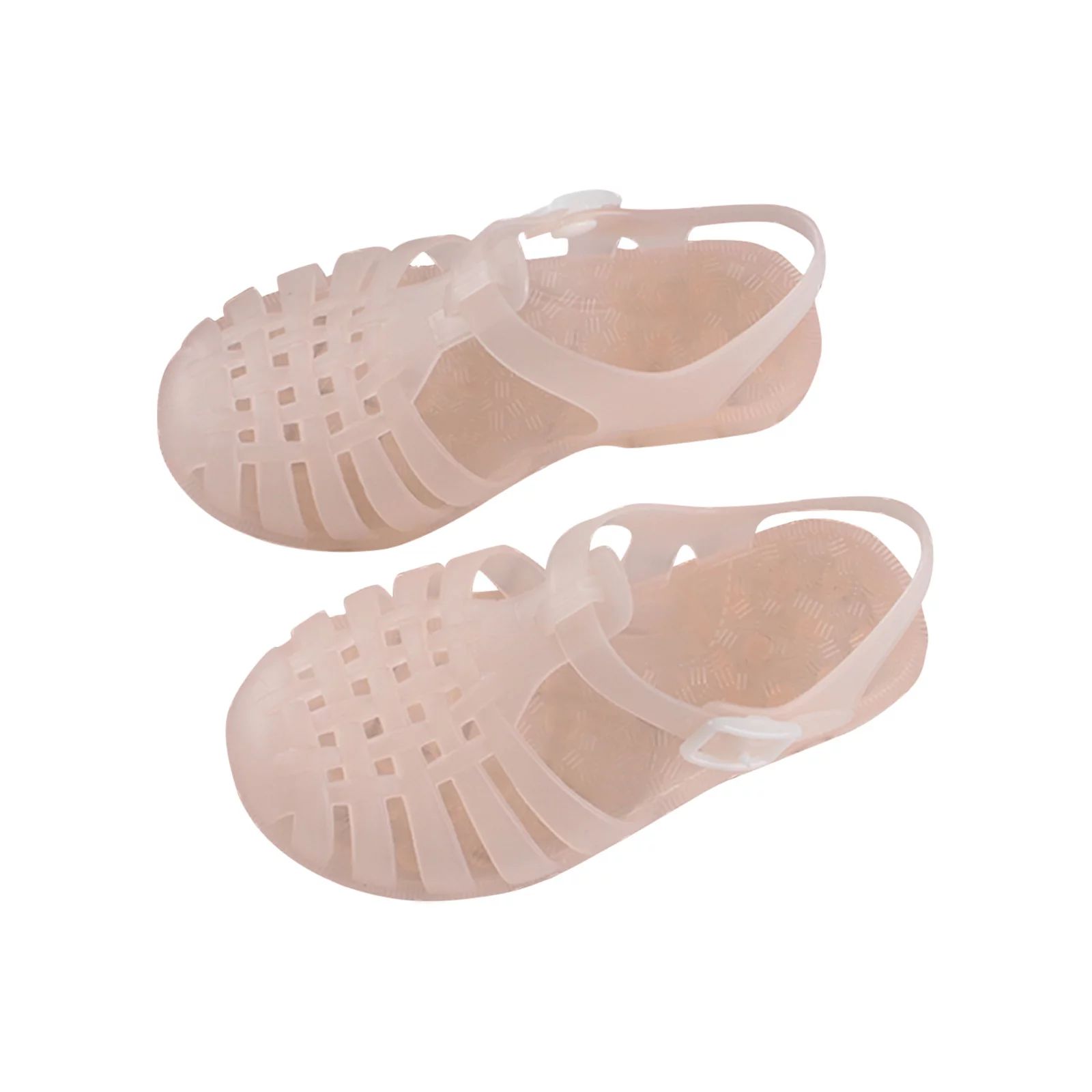 Fridja Toddler Sandles Girls Jelly Sandals Rubber Sole Closed Toe Princess Flat Summer Shoes for ... | Walmart (US)