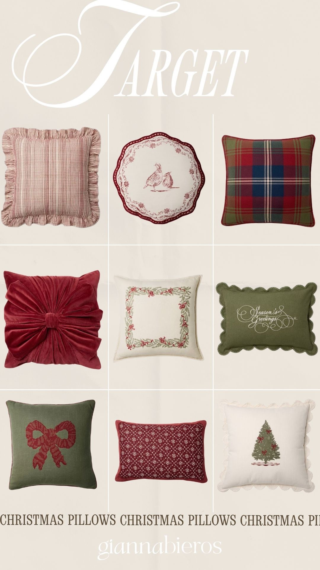 Target holiday Christmas throw pillows 

Home decor 


#LTKHoliday #LTKHome #LTKSeasonal