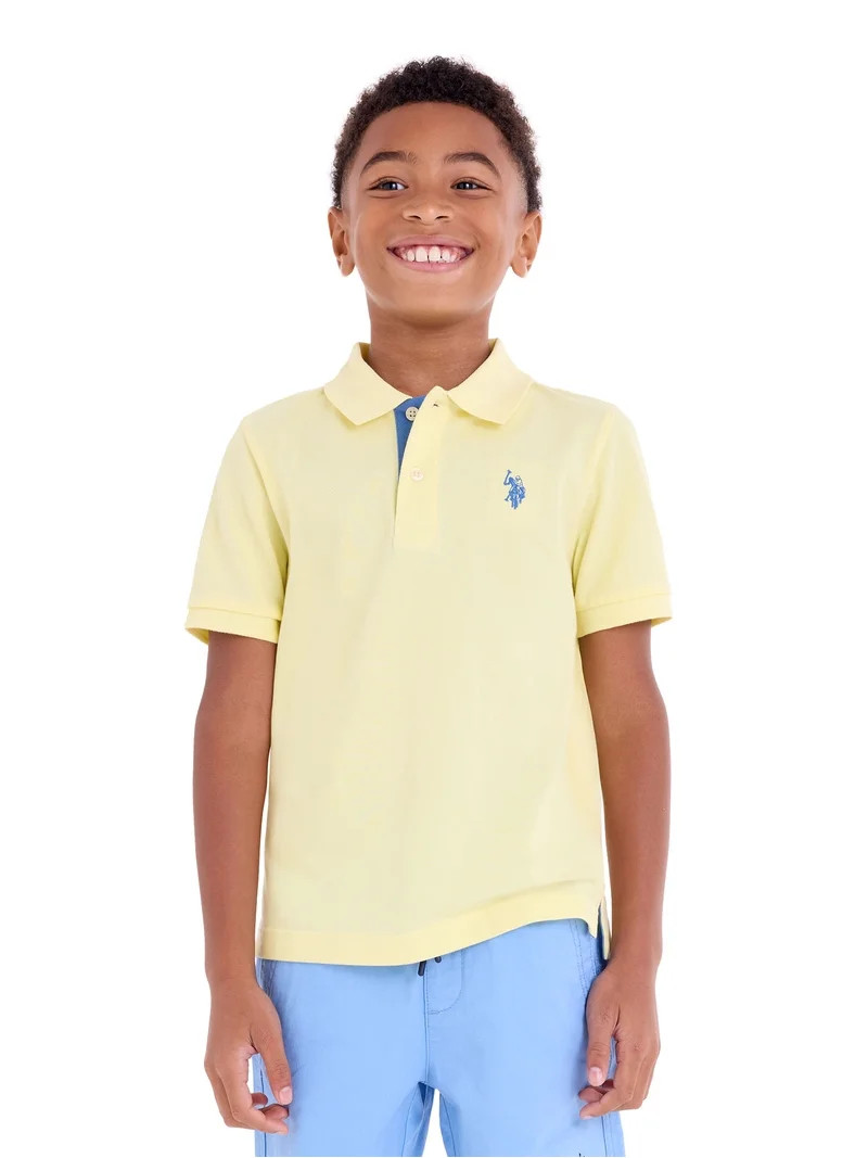 U.S. Polo Assn. Boys Pique Polo Shirt, Sizes 4-18 | Walmart (US)