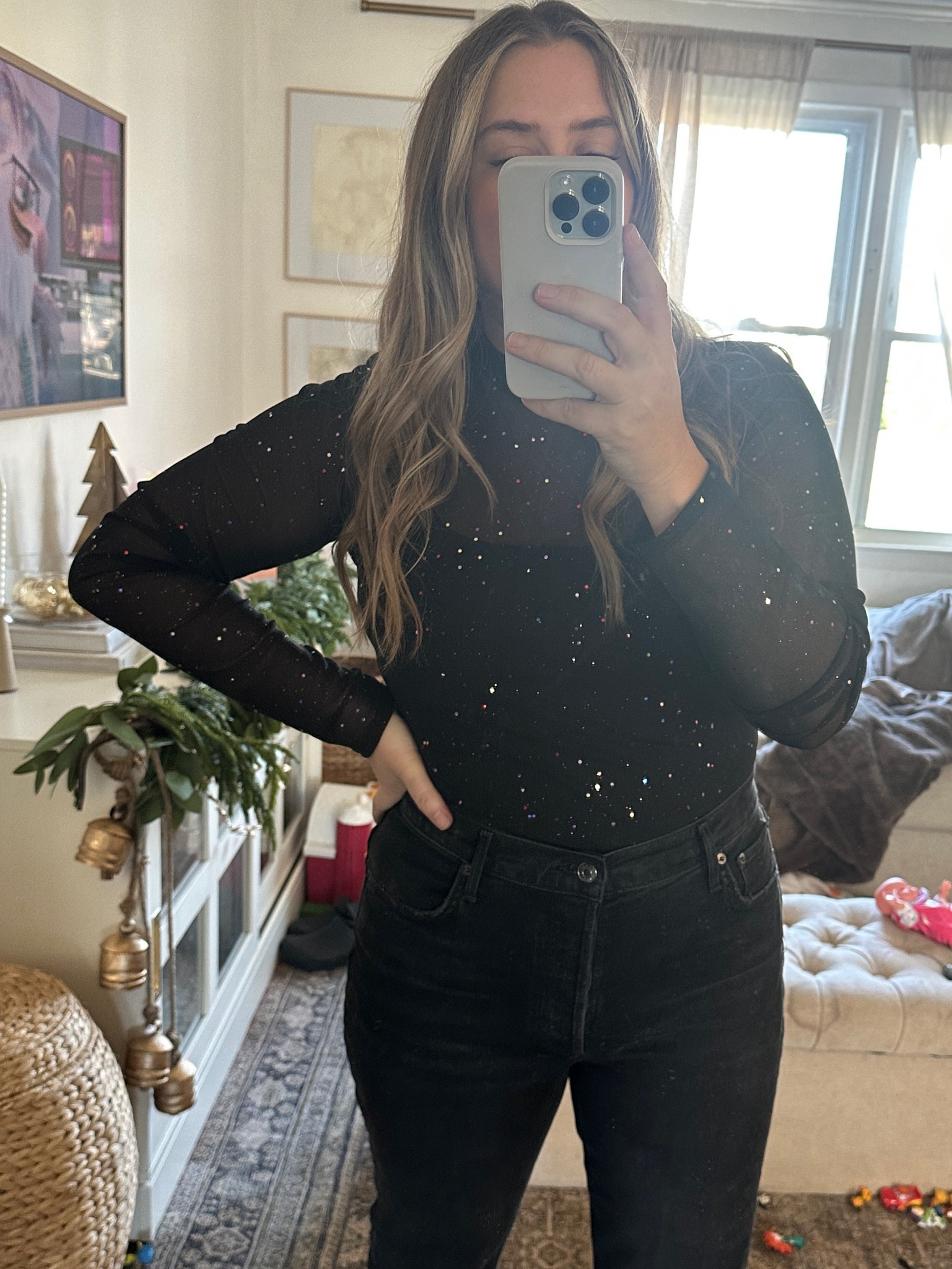 Jeans tts and have stretch

Top tts or can size down if wearing as top vs snapping bodysuit

#LTKHoliday #LTKparties #LTKSeasonal