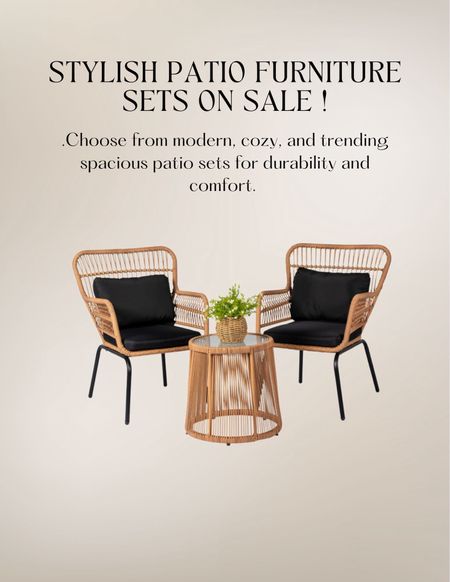 Stylish outdoor furniture sets on sale! Dining, bistro sets, conversation sets and accessories! On sale now!! 

#outdoorfurniture

#LTKSaleAlert #LTKSeasonal #LTKHome