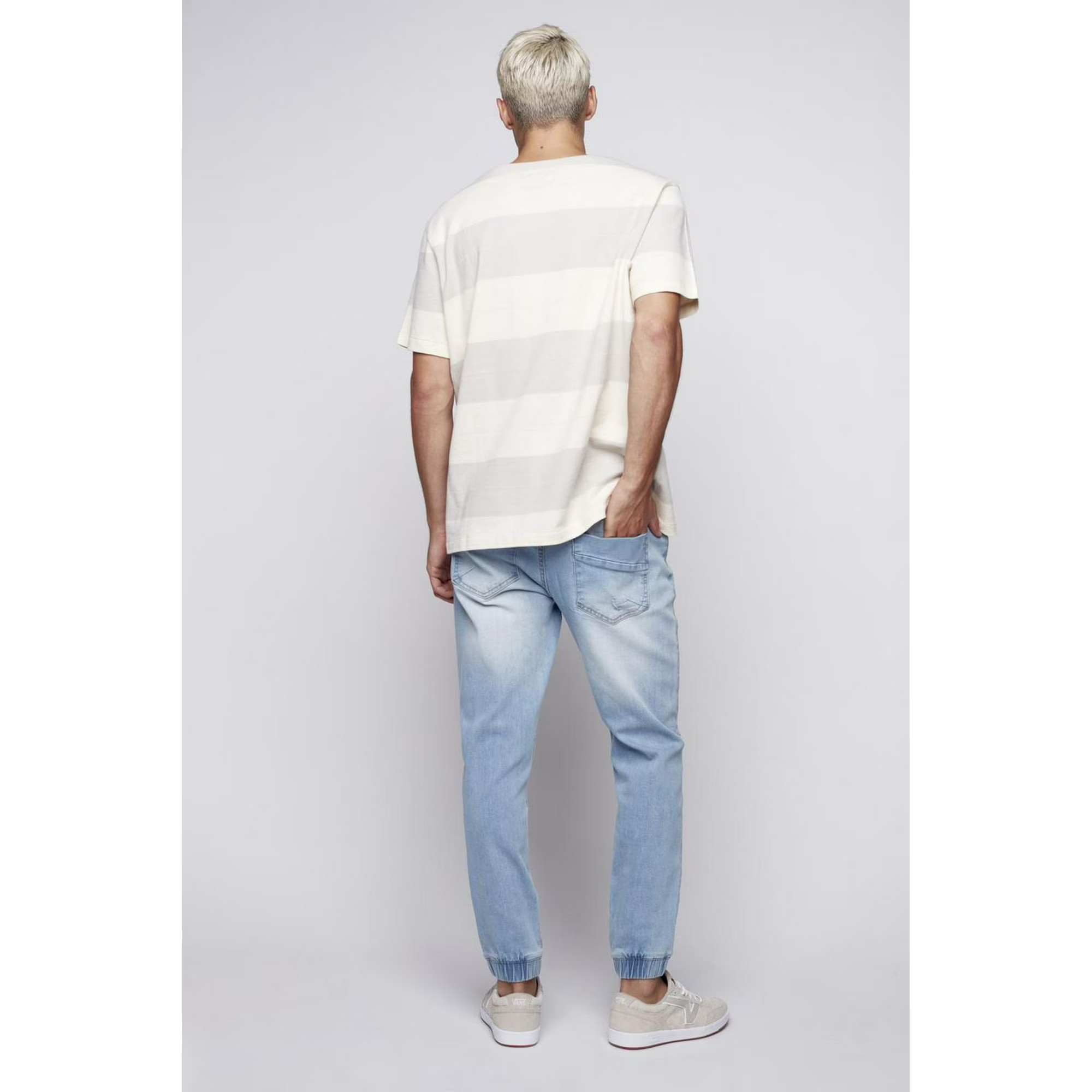 Jeaniologie ™  5 Pocket Flex Denim Classic Jogger - Blue Stone Bleach | Walmart (CA)