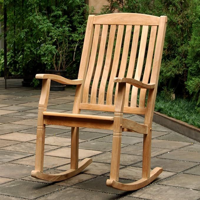 Cambridge Casual Plantation Teak Arie, Rocking Chair, Single Item/Natural Brown | Amazon (US)