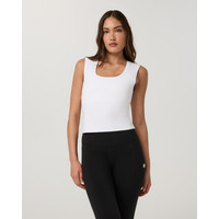 Vuori Halo Essential Scoop Tank Top | White Tonal | XS, Size Extra Small | Vuori Clothing (US & Canada)