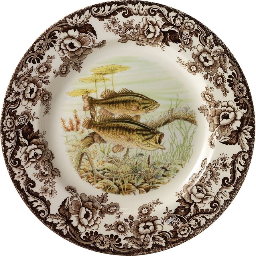 Spode Woodland Salad Plate, Bass | 8 Inch Plate for Salads, Desserts and Sides | Cabin Cottage Lo... | Amazon (US)