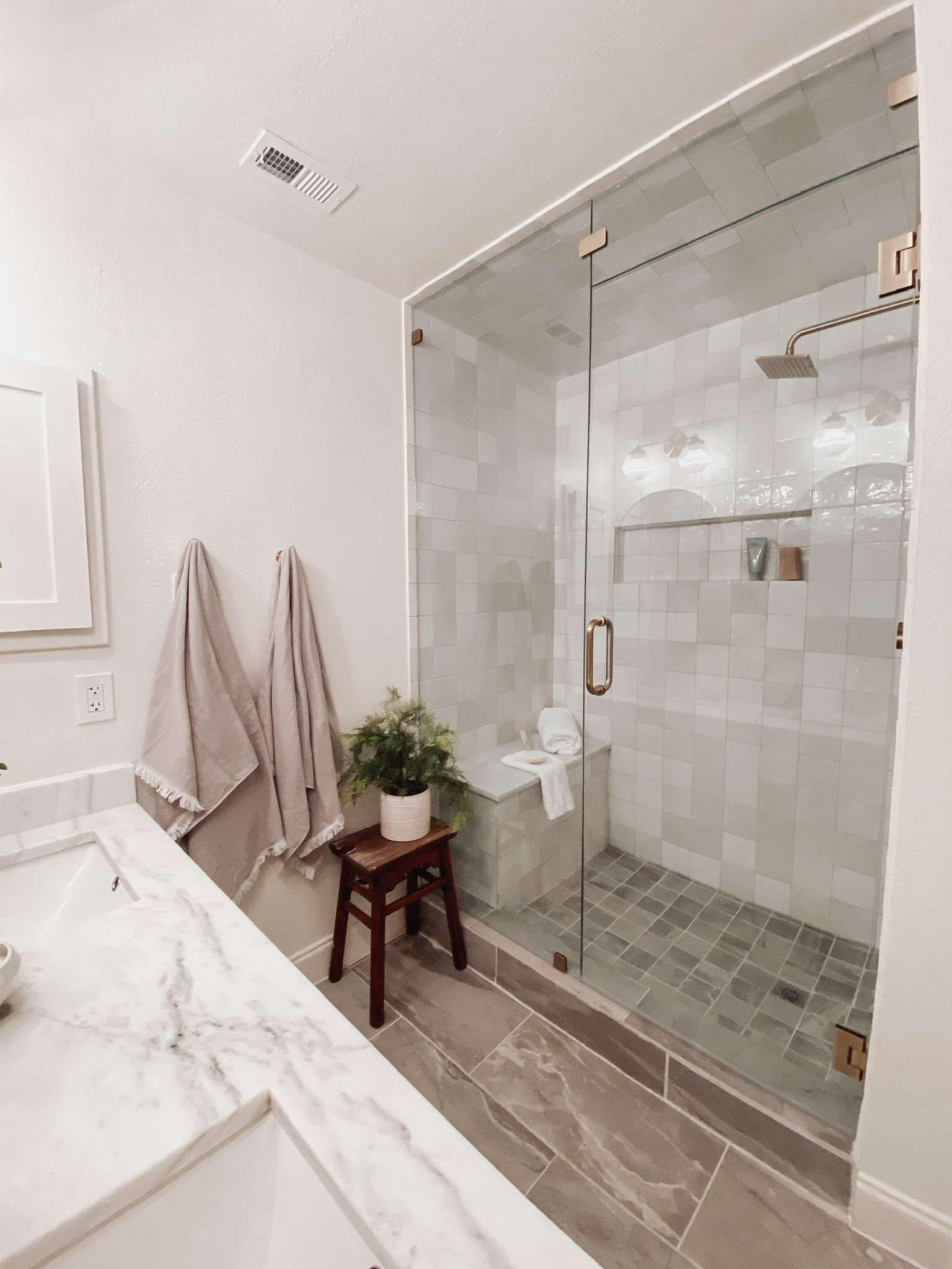 CYBER MONDAY DEAL - Bedrosian’s is offering 30% off tile today! The Cloe Tile is a timeless tile perfect for a shower remodel or kitchen backsplash. The color variation makes a cozy sophisticated look!

Farmhouse Living | Bathroom Tile | Earthy Tile | Gray Tile | Bathroom Renovation | Shower Design | Gold Shower head | Frameless Glass Shower 

#LTKCyberweek #LTKsalealert #LTKhome