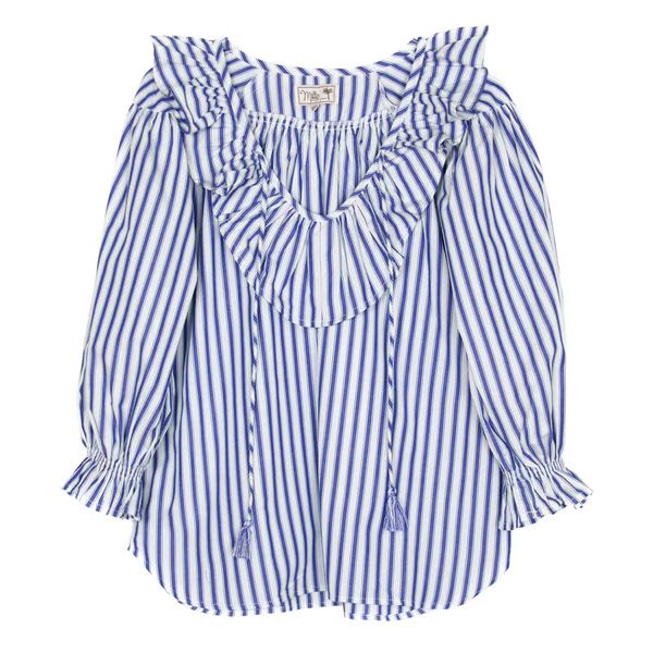 May Top, Blue Stripes | The Avenue