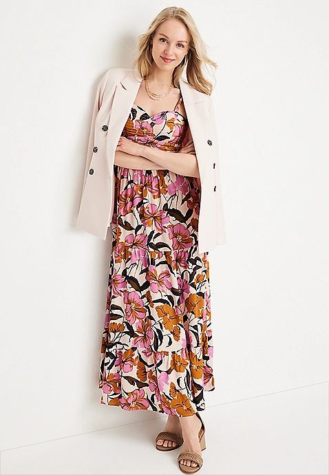 Floral Tiered Maxi Dress | Maurices