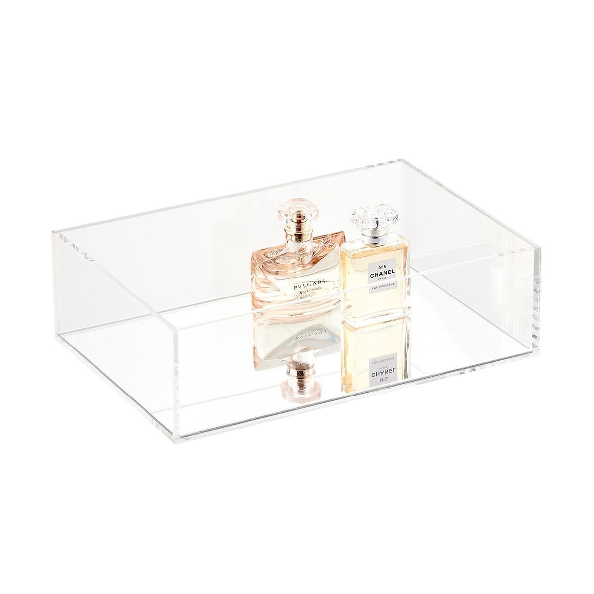 Luxe Acrylic Tray with Mirror Base | The Container Store