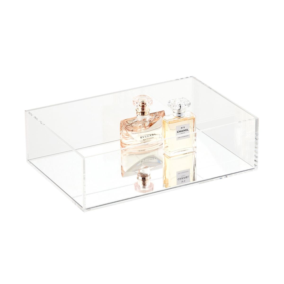 Luxe Acrylic Tray with Mirror Base | The Container Store