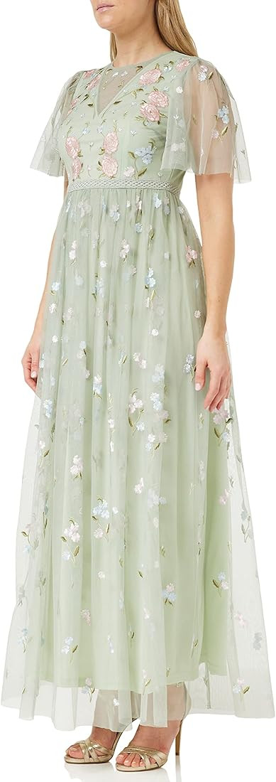 Frock and Frill Women's Floral Embroidered Dress Special Occasion | Amazon (UK)