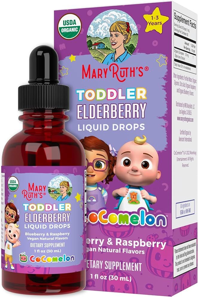 MaryRuth's | Cocomelon Toddler Black Elderberry Liquid Supplement | USDA Organic | Sambucus | Age... | Amazon (US)