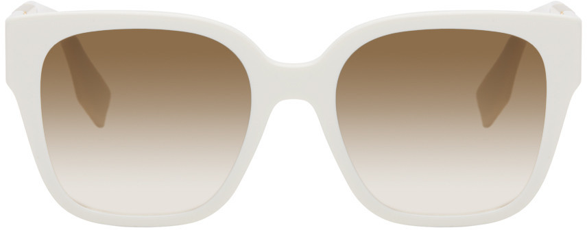 Fendi White O'Lock Sunglasses | SSENSE