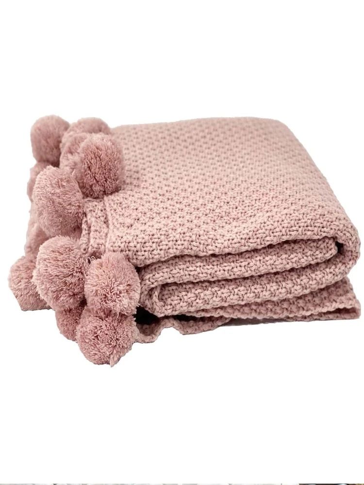 Pom Pom Trim Woven Blanket | SHEIN