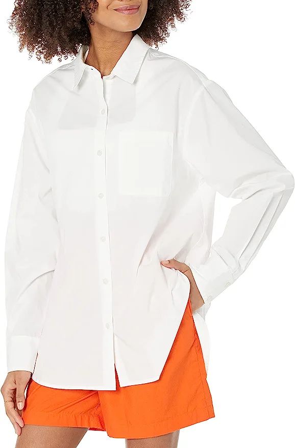 Amazon.com: The Drop Women's Kendra Loose Fit Long Shirt, White, S : Clothing, Shoes & Jewelry | Amazon (US)
