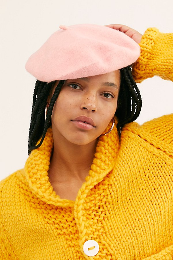Du Jour Beret by Free People, Light Pink, One Size | Free People (Global - UK&FR Excluded)