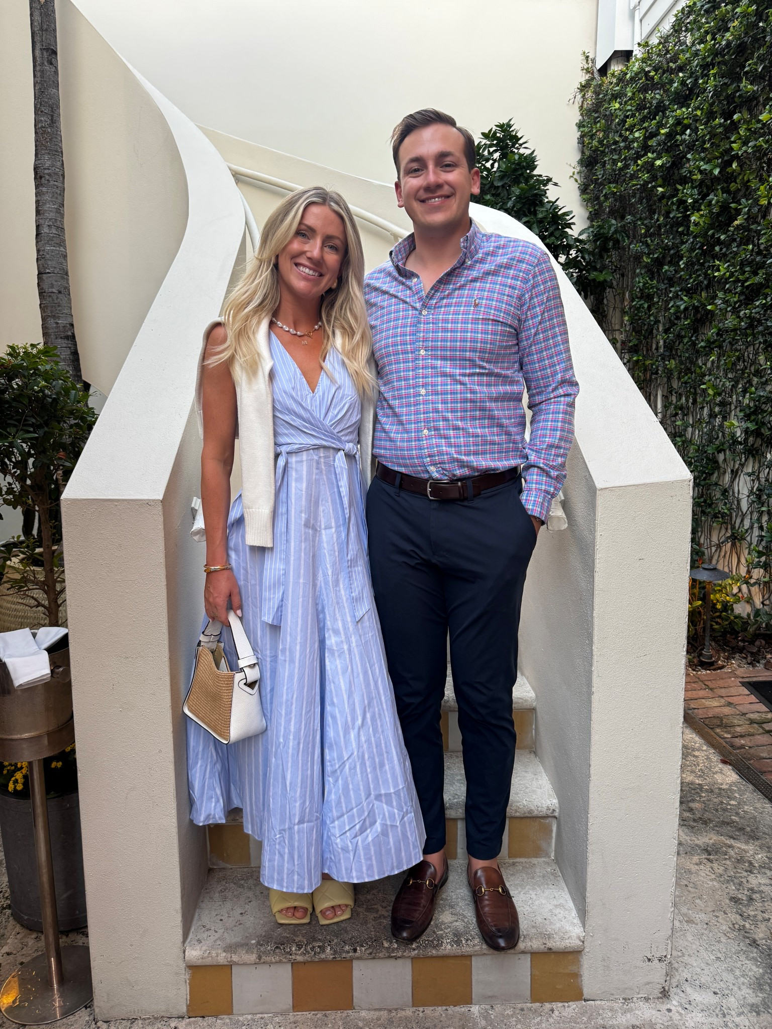 La Ligne blue striped dress for spring! 🩵🌴 #spring 

#LTKStyleTip #LTKSeasonal