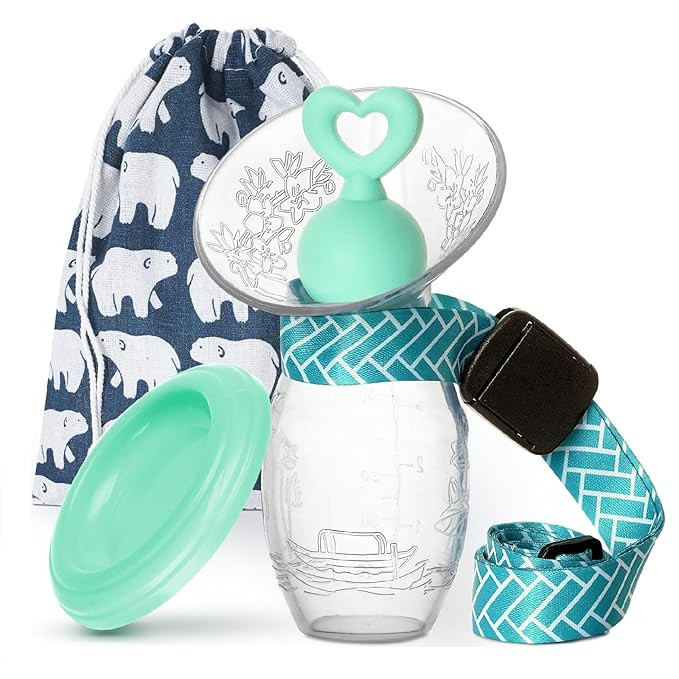 Manual Breast Pump with Breastfeeding Milk Saver Stopper& Lid in Gift Box Food Grade Silicone BPA... | Amazon (US)