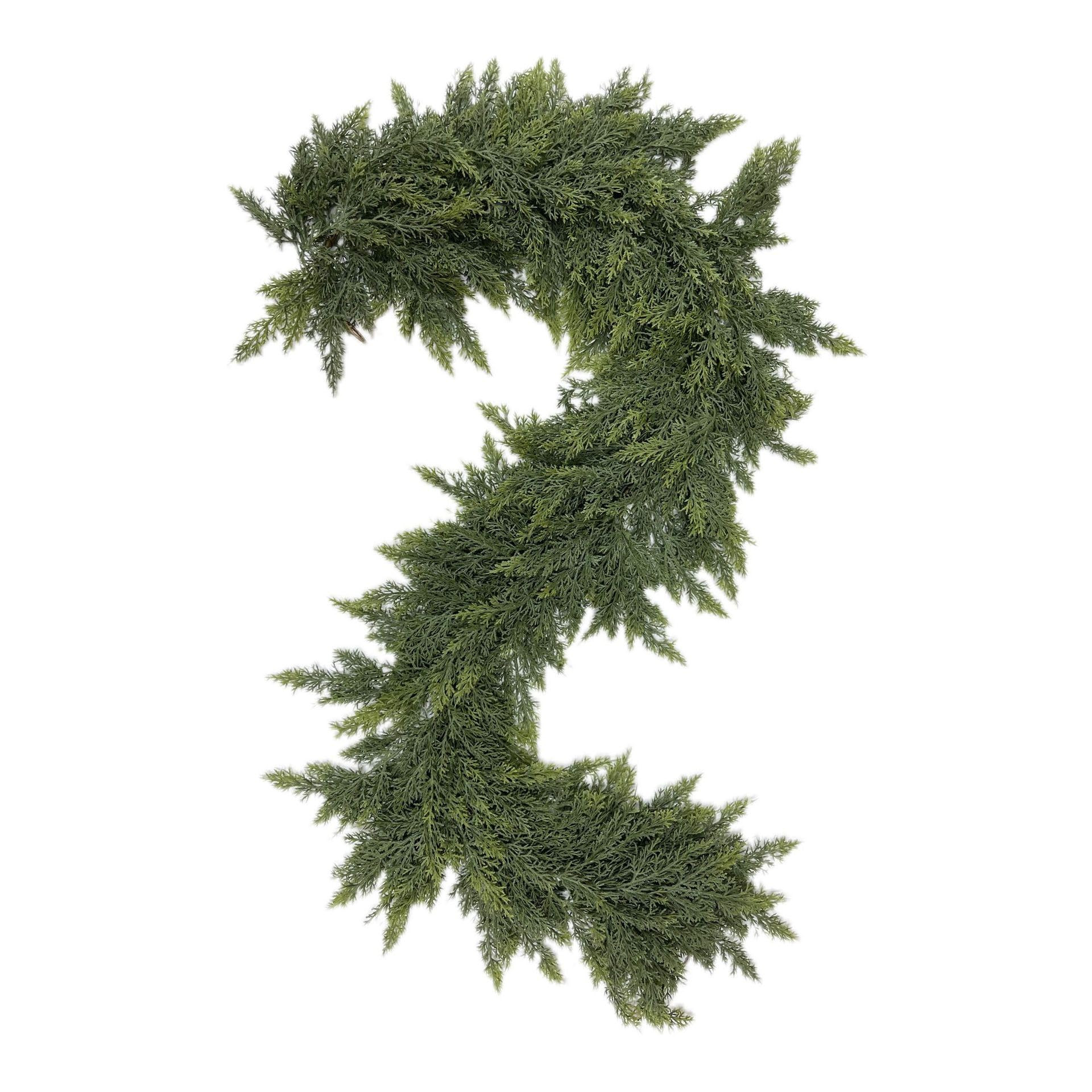 Xmas Cedar Garland Artificial Green Faux Cedar Pine Needles Garland for Home Fireplace Indoor Out... | Amazon (UK)