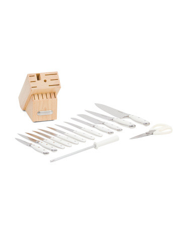 15pc Stainless Steel Triple Rivet Cutlery Block Set | TJ Maxx