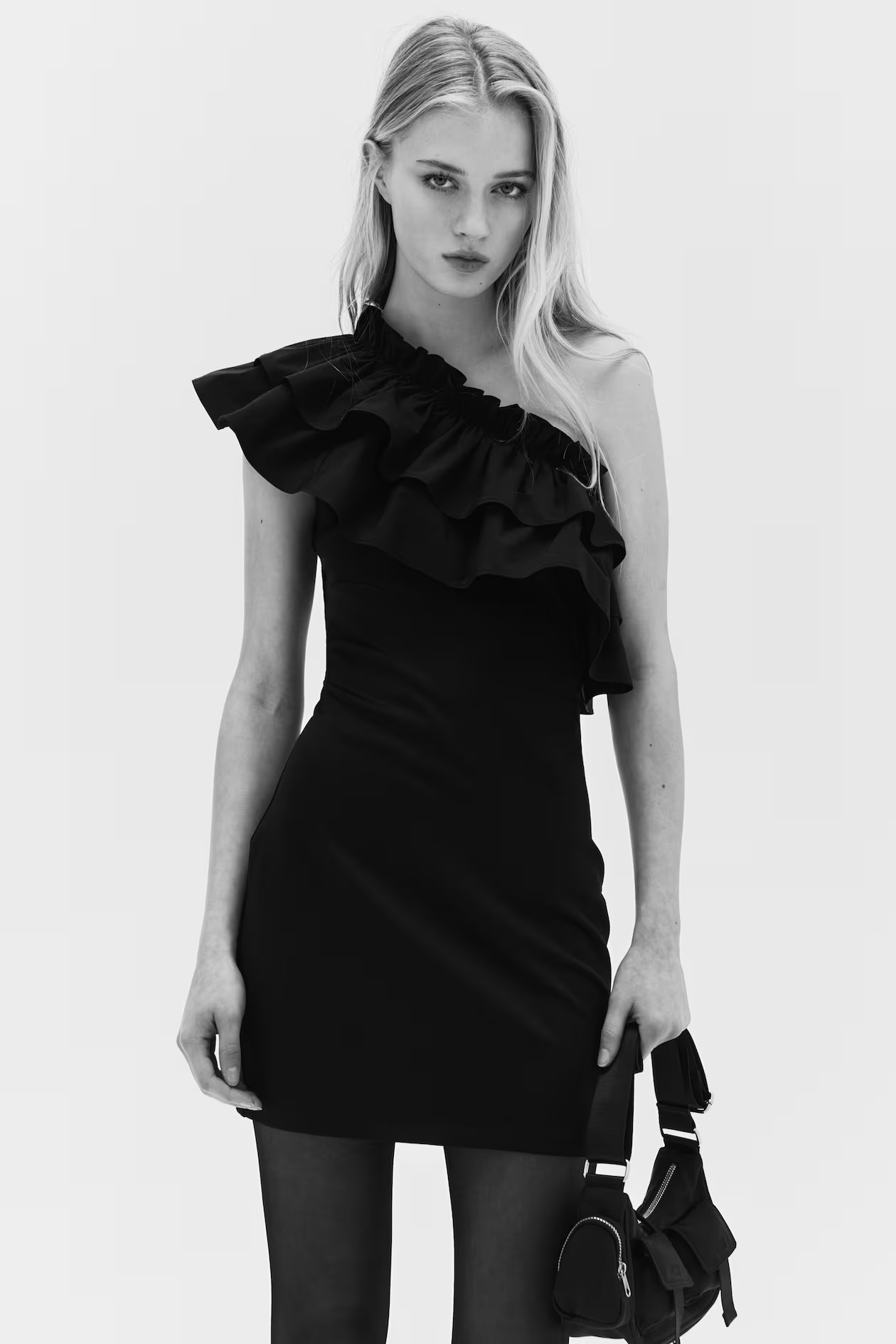 Ruffle-Trimmed One-Shoulder Dress | H&M (US + CA)